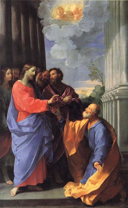 Guio Reni: Krisztus átadja Péternek a kulcsokat, XVII. század